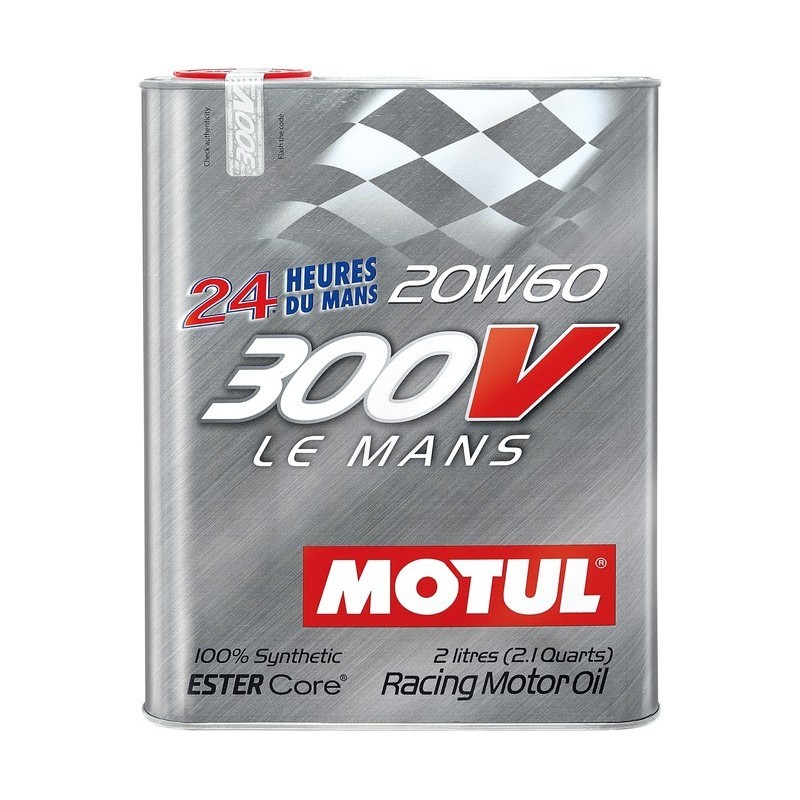 MOTUL 300V AUTO MOTORSPORT 24H LE MANS 20w60 ESTER Core Huile Moteur 100% Synthèse Racing 2 Litres 700299 ou 110824