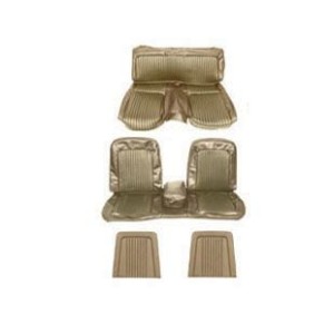 FORD MUSTANG 1968 FASTBACK SET COMPLET DE COUVRE SIEGE PEPITE OR AVEC BANQUETTE AVANT + ARRIERE Bench Seat Full Upholstery Nugge