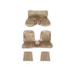 FORD MUSTANG 1968 FASTBACK SET COMPLET DE COUVRE SIEGE MARRON CAMEL AVEC BANQUETTE AVANT + ARRIERE Bench Seat Full Upholstery Sa