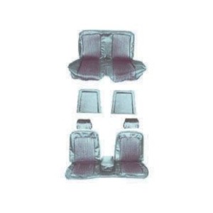FORD MUSTANG 1969 COUPE SET COMPLET DE COUVRE SIEGE BLEU CLAIR AVEC BANQUETTE AVANT + ARRIERE Bench Seat Full Upholstery Light B