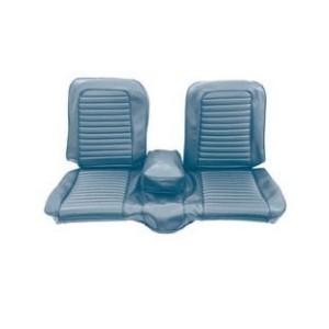 FORD MUSTANG 1965 COUPE COUVRE SIEGE BANQUETTE AVANT BLEU CLAIR Bench Front Seat Upholstery Light Blue SCOTT DRAKE 65-B-BENCH-BL
