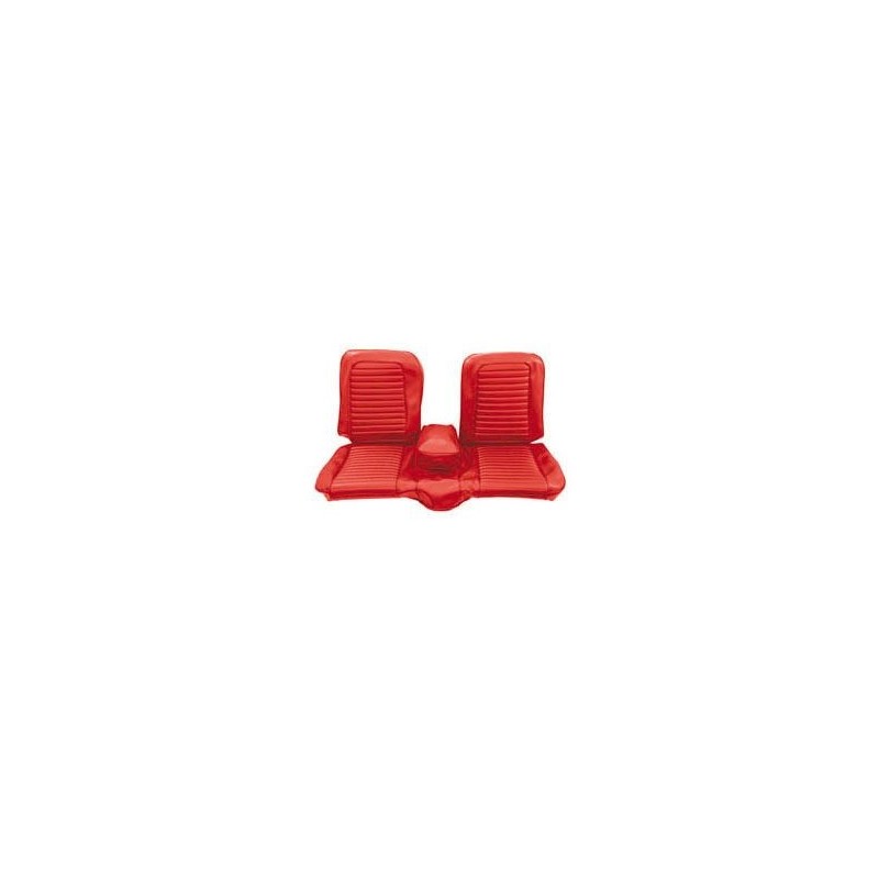 FORD MUSTANG 1965 COUPE COUVRE SIEGE BANQUETTE AVANT ROUGE VIF Bench Front Seat Upholstery Bright Red SCOTT DRAKE 65-B-BENCH-BR