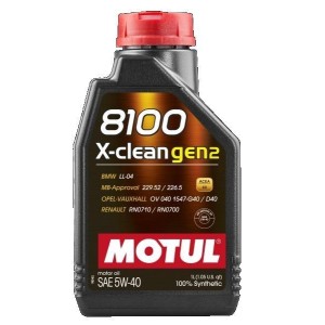 MOTUL VOITURE huile 8100 X CLEAN gen2 ACEA C3 SAE 5W40 1L 109761 BMW LL-04 LL04 MERCEDES MB Approval 229.52 226.5 OPEL OV 040 15