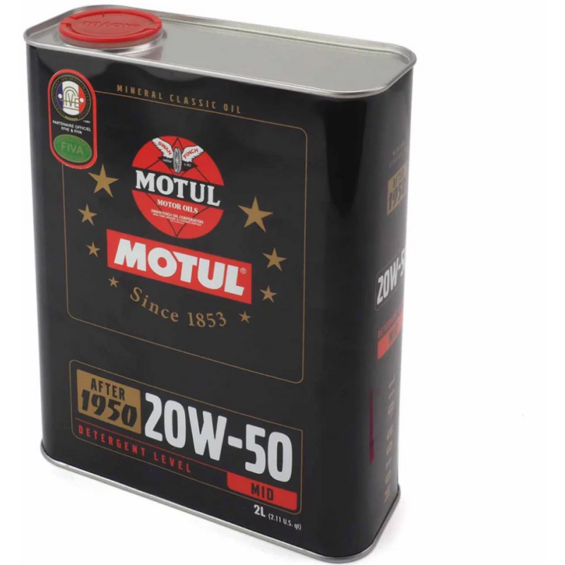 MOTUL AUTO huile moteur CLASSIC 20w50 Minérale avec zddp 2 Litres 110621
