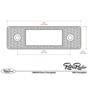 VOLKSWAGEN COCCINELLE 1968-1979 AUTORADIO RETROSOUND RetroRadio Motor 2 Radios HCB-M2-302-06-76