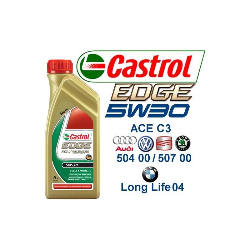 Huile Moteur Castrol Edge Titanium FST 5W30 C3 1 Litre ACEA C3 API SN API CF MB 229.51 Renault RN0700 RN0710 VW 502 00 / 505 00