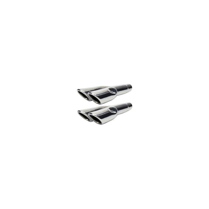 MONTE SUR LIGNE 50.8mm (2 pouces) FORD MUSTANG 1967-1969 PAIRE DE SORTIES D ECHAPPEMENT Mustang Original Style Dual Exhaust Tips