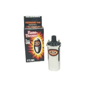 BOBINE HAUTE TENSION 40 000 volts HAUTE PERFORMANCE CHROME POUR ALLUMAGE ELECTRONIQUE high performance coil chrome plated 1.5 oh