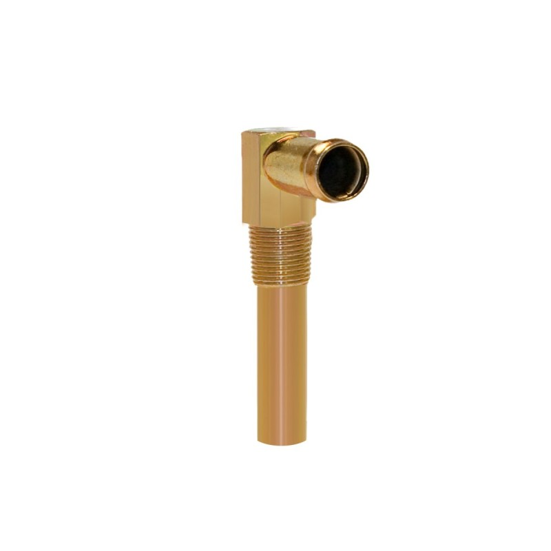 FORD MUSTANG 1964-1973 V8 260 289 302 COUDE POUR TUBE DE CHAUFFAGE ZINC DORE Heater hose elbow small block gold zinc SCOTT DRAKE