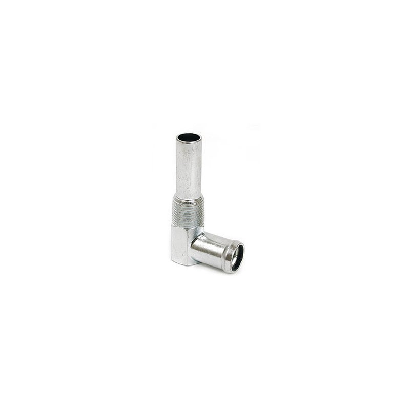 FORD MUSTANG 1964-1973 V8 260 289 302 COUDE POUR TUBE DE CHAUFFAGE ZINC ARGENTE Heater hose elbow small block silver zinc SCOTT