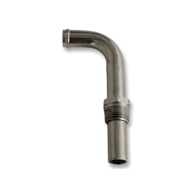 FORD MUSTANG 1969-1973 COUDE DE TUBE DE CHAUFFAGE POUR 351C ZINC ARGENT Heater Hose elbox 351C silver zinc SCOTT DRAKE D0AZ-1859
