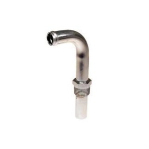 FORD MUSTANG 1970-1971 V8 351 CLEVELAND et 390 FE COUDE DE TUBE DE CHAUFFAGE POUR 351 390 CHROME Heater hose elbow chrome SCOTT