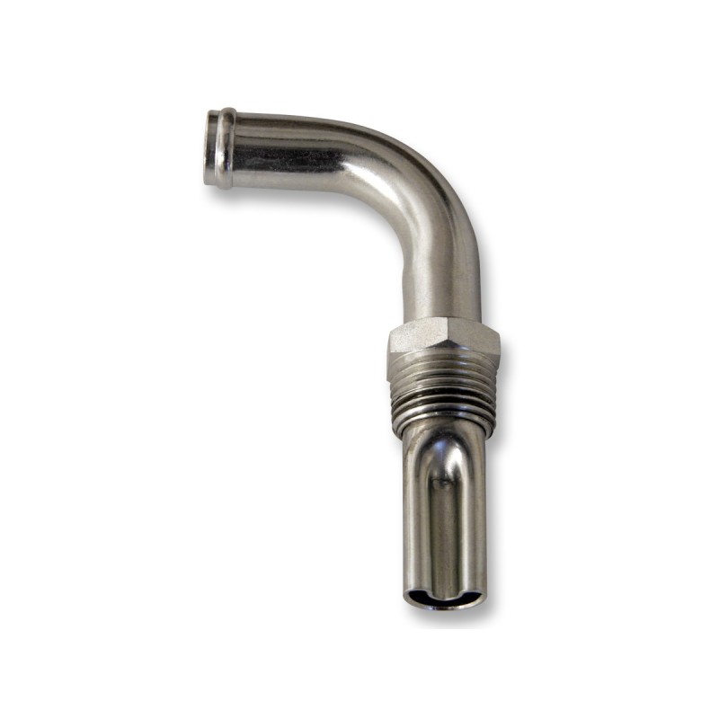 FORD MUSTANG 1969-1970 BOSS 302 Heater hose elbow with water restrictor silver zinc SCOTT DRAKE C9ZZ-18599-A
