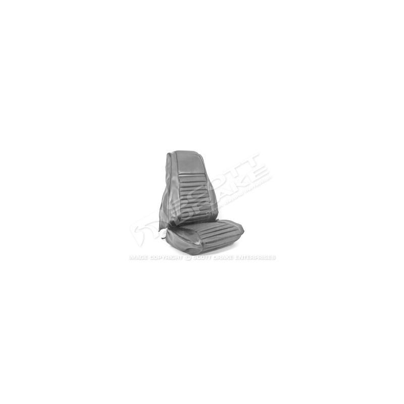 FORD MUSTANG 1972-1973 FASTBACK MACH 1 SET COMPLET COUVRE SIEGE BLANC Mach 1 Seat Full Set Upholstery White SCOTT DRAKE 72FB-M-F