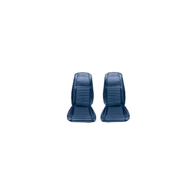 FORD MUSTANG 1969 FASTBACK MACH 1 COUVRE SIEGE RAYE AVANT BLEU FONCE Mach 1 Front Seat Upholstery Dark Blue Stripe SCOTT DRAKE 6