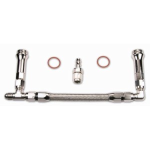 LIGNE DE CARBURANT JONCTION CUVES CARBURATEUR SS Fuel Line #8AN Silver Quick Fuel 34-8000SSQFT