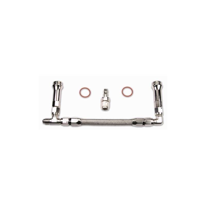 LIGNE DE CARBURANT JONCTION CUVES CARBURATEUR SS Fuel Line #8AN Silver Quick Fuel 34-8000SSQFT