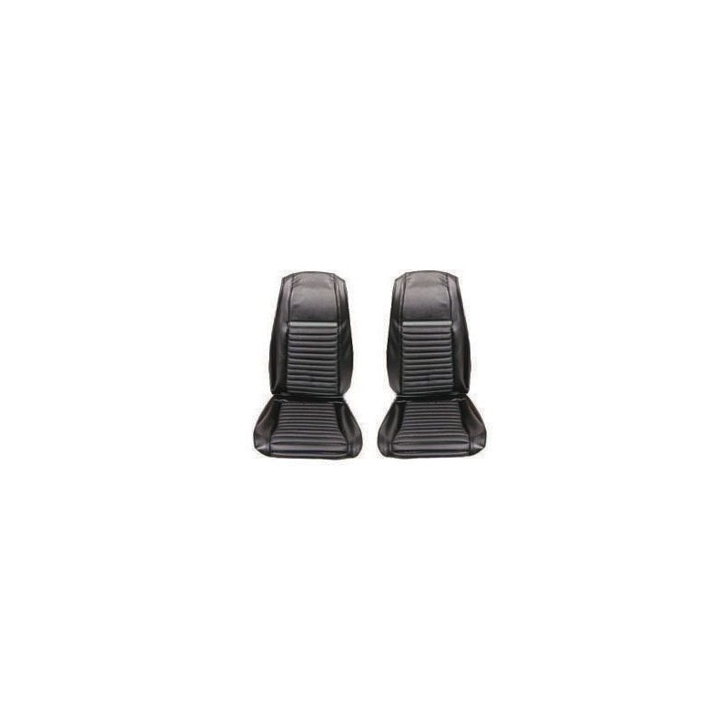 FORD MUSTANG 1970 FASTBACK MACH 1 COUVRE SIEGE RAYE AVANT NOIR RAYE GRIS Mach 1 Front Seat Upholstery Black gray Stripe SCOTT DR