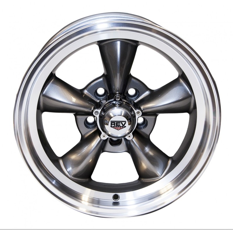 FORD MUSTANG 1964-1973 V8 JANTE CLASSIQUE 100 ALUMINIUM ANTHRACITE 15x7 (entraxe 114.3 x 5 goujons) Classic wheel 100 anthracite