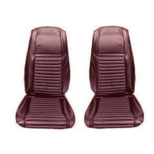 FORD MUSTANG 1972 FASTBACK MACH 1 COUVRE SIEGE RAYE AVANT ROUGE FONCE RAYE Mach 1 Front Seat Upholstery Dark Red Stripe SCOTT DR