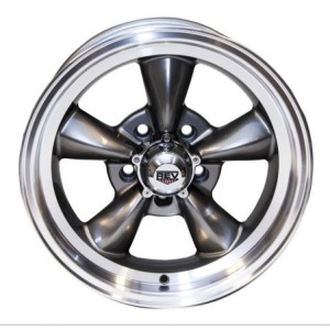 FORD MUSTANG 1964-1973 V8 JANTE CLASSIQUE 100 ALUMINIUM ANTHRACITE 15X8 (entraxe 114.3 x 5 goujons) Classic wheel 100 anthracite