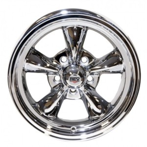 FORD MUSTANG 1964-1973 V8 JANTE CLASSIQUE ALUMINIUM CHROME 15X7 (entraxe 114.3 x 5 goujons) Classic wheel chrome with 4 pouces b