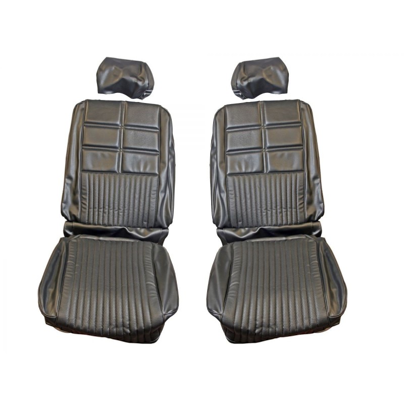 FORD MUSTANG 1969 GRANDE COUPE SET COMPLET COUVRE SIEGES AVANT BLEU CLAIR Grande Coupe seat upholstery Front only Light Blue SCO