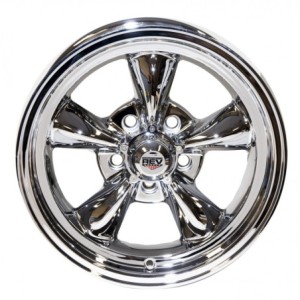 FORD MUSTANG 1964-1973 V8 JANTE CLASSIQUE ALUMINIUM CHROME 17X7 (entraxe 114.3 x 5 goujons) Classic wheel chrome with 4 pouces b