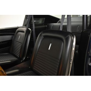 FORD MUSTANG 1967 FASTBACK COUVRE SIEGE SET COMPLET DELUXE OU SHELBY CONFORTABLE NOIR comfort weave full black SCOTT DRAKE 67FB