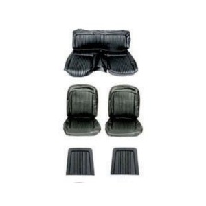 FORD MUSTANG 1968 FASTBACK COUVRE SIEGE SET COMPLET DELUXE OU SHELBY CONFORTABLE NOIR comfort weave full black SCOTT DRAKE 68FB