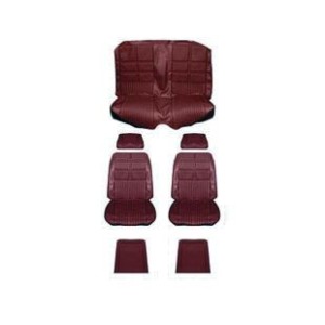 FORD MUSTANG 1969 FASTBACK SET COMPLET COUVRE SIEGE DELUXE CONFORTABLE ROUGE FONCE comfort weave full Dark red SCOTT DRAKE 69CP