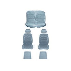 FORD MUSTANG 1969 FASTBACK SET COMPLET COUVRE SIEGE DELUXE CONFORTABLE BLEU CLAIR comfort weave full Light Blue SCOTT DRAKE 69CP
