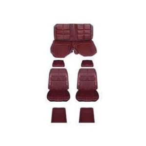 FORD MUSTANG 1969 FASTBACK SET COMPLET COUVRE SIEGE DELUXE CONFORTABLE ROUGE FONCE comfort weave full Dark red SCOTT DRAKE 69FB