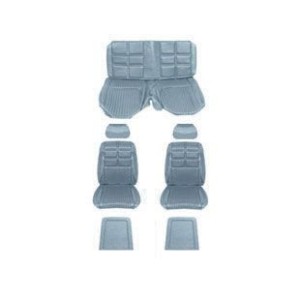 FORD MUSTANG 1969 FASTBACK SET COMPLET COUVRE SIEGE DELUXE CONFORTABLE BLEU CLAIR comfort weave full Light blue SCOTT DRAKE 69FB