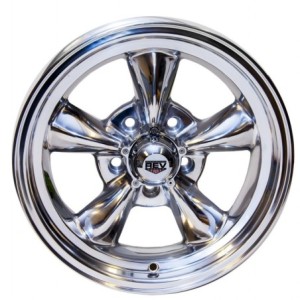 FORD MUSTANG 1964-1973 V8 JANTE CLASSIQUE ALUMINIUM POLI 15X7 (entraxe 114.3 x 5 goujons) Classic wheel polished with 4 pouces b
