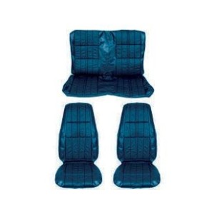FORD MUSTANG 1971 CABRIOLET SET COMPLET COUVRE SIEGE DELUXE CONFORTABLE BLEU comfort weave full Blue SCOTT DRAKE 71CV-D-FULL-BL