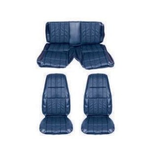 FORD MUSTANG 1971 FASTBACK SET COMPLET COUVRE SIEGE DELUXE CONFORTABLE BLEU comfort weave full Blue SCOTT DRAKE 71FB-D-FULL-BL