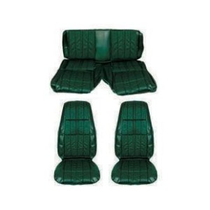 FORD MUSTANG 1971 FASTBACK SET COMPLET COUVRE SIEGE DELUXE CONFORTABLE VERT comfort weave full Green SCOTT DRAKE 71FB-D-FULL-GR