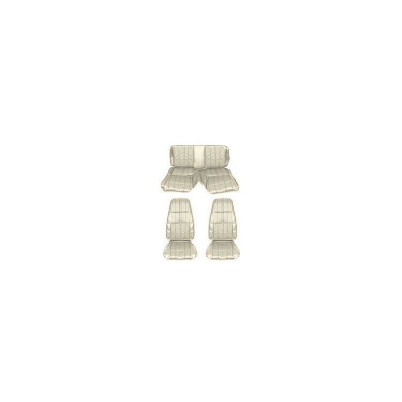FORD MUSTANG 1971 FASTBACK SET COMPLET COUVRE SIEGE DELUXE CONFORTABLE BLANC comfort weave full White SCOTT DRAKE 71FB-D-FULL-WT