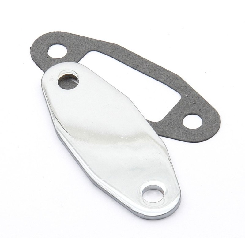 FORD V8 351 C PLAQUE OPTURATEUR DE POMPE A ESSENCE MECANIQUE fuel pump block off cleveland Mr Gasket 1517