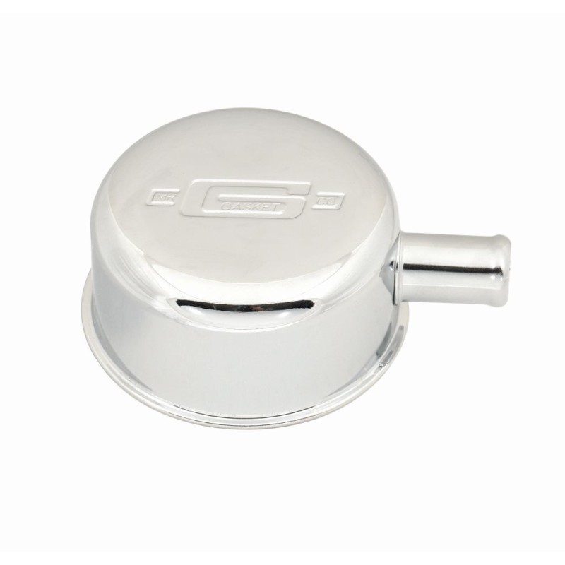 CHROME BREATHER W/PCV FITTING Mr Gasket 2054