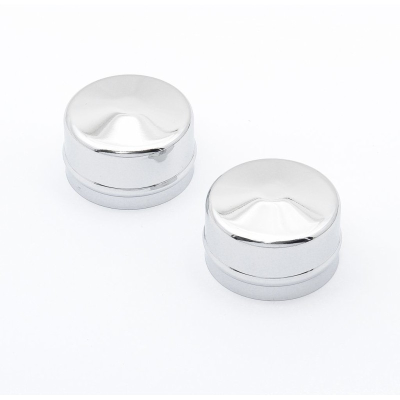 CAPOT CHROME DUST CAPS 2.18 DIA Mr Gasket 2486