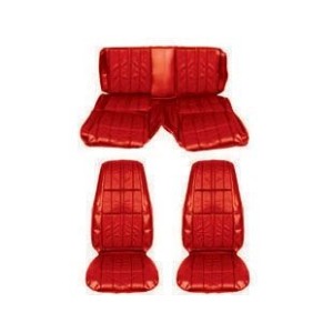 FORD MUSTANG 1972-1973 CABRIOLET SET COMPLET COUVRE SIEGE DELUXE CONFORTABLE ROUGE VERMILLON comfort weave full Vermillion SCOTT
