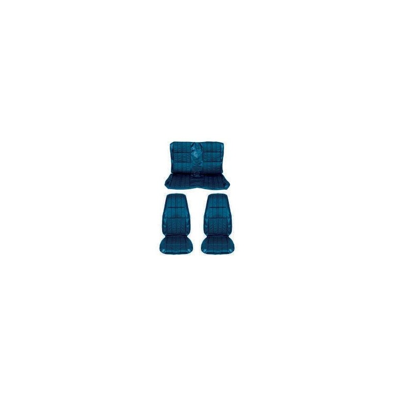 FORD MUSTANG 1972-1973 FASTBACK SET COMPLET COUVRE SIEGE DELUXE CONFORTABLE BLEU comfort weave full Blue SCOTT DRAKE 72FB-D-FULL
