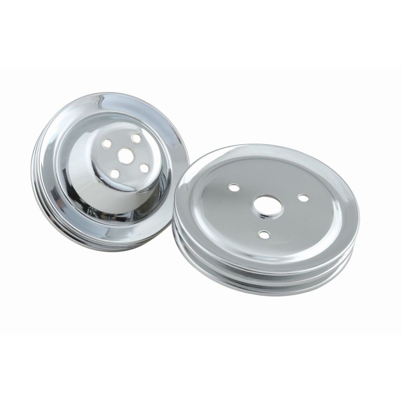 CHROME PULLEY SET SB CHEV Mr Gasket 4961