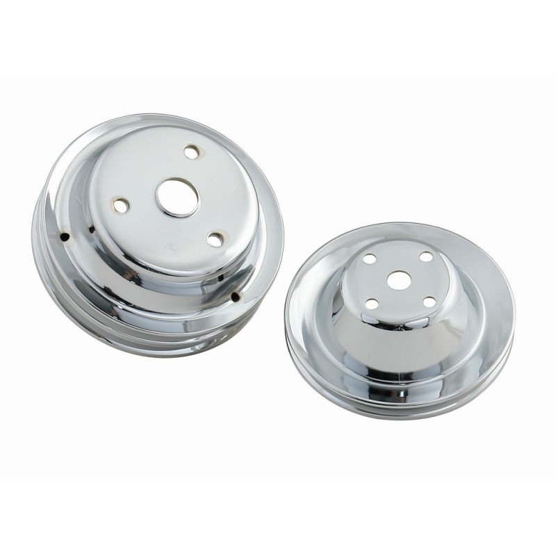 CHROME PULLEY SET SB CHEV Mr Gasket 4962