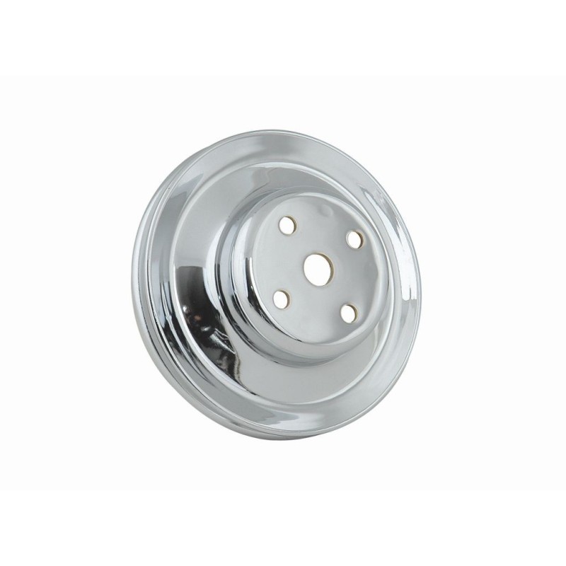 CHROME W/P PULLEY-DBL GRV Mr Gasket 4967