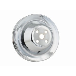 CHROME W/P PULLEY-DBL GRV Mr Gasket 4971