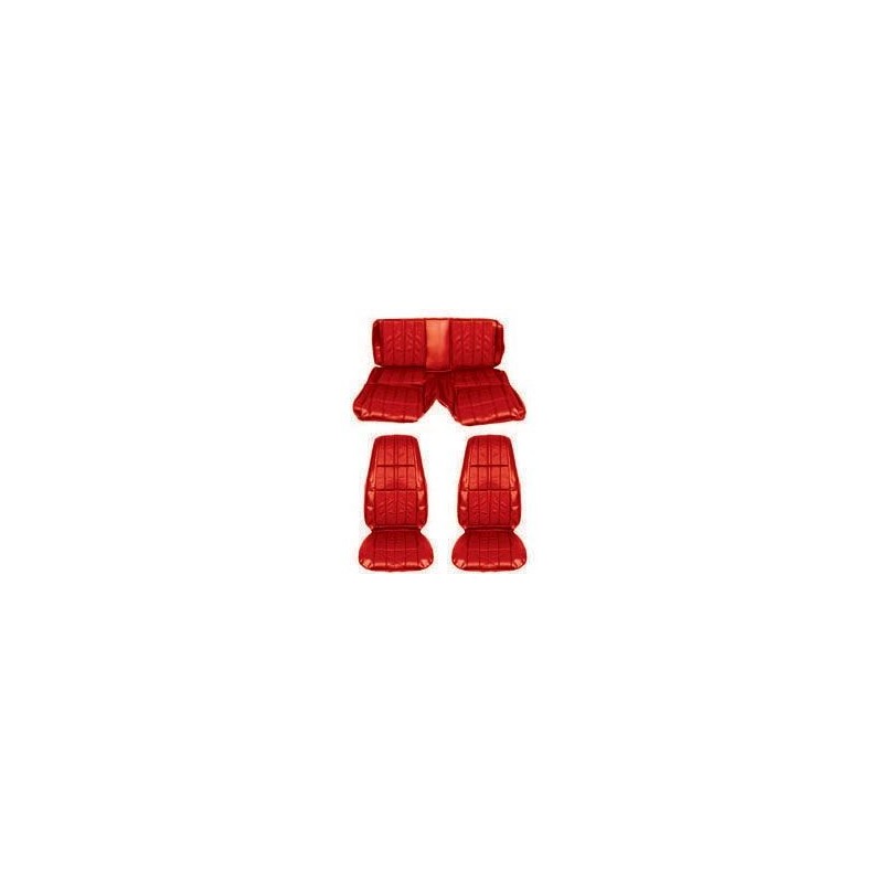 FORD MUSTANG 1972-1973 FASTBACK SET COMPLET COUVRE SIEGE DELUXE CONFORTABLE ROUGE VERMILLON comfort weave full Vermillion SCOTT