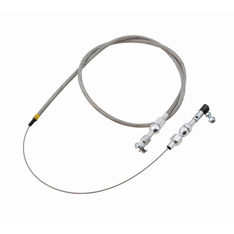 CÂBLE D'ACCÉLÉRATEUR TRESSÉ EN ACIER INOXYDABLE UNIVERSEL univ throttle cable ss braided mr gasket 5659